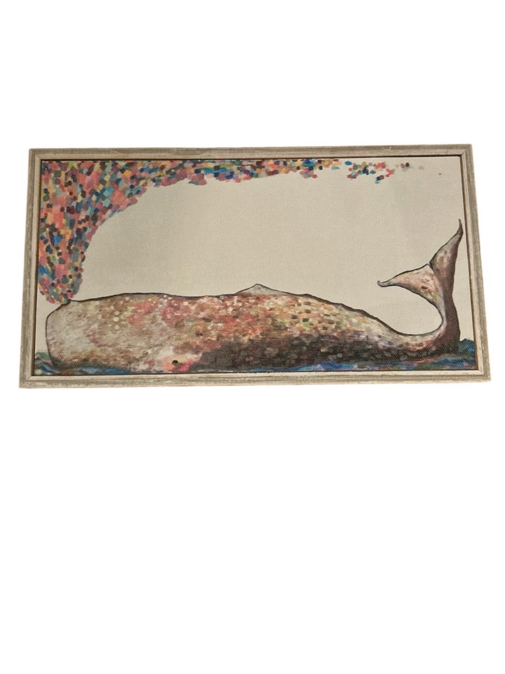 Whale spray in antique white art 2016 Oopsy daisy fine art for kids